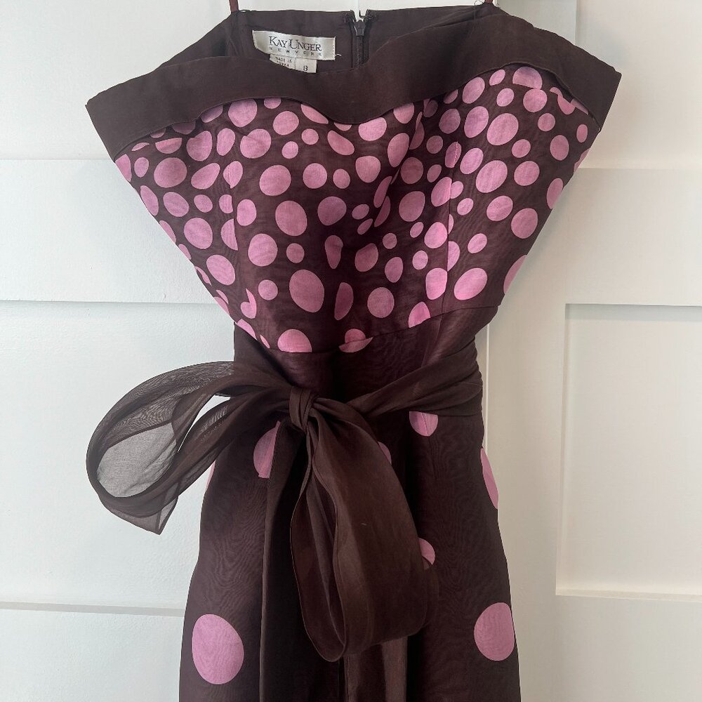 Kay Unger silk cocktail dress (8)